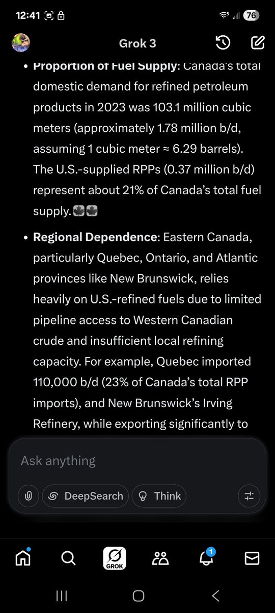 Now for this. Canada cannot export their oil. Or even keep up with their own refinery demands. 
x.com/KNugent4118/st…