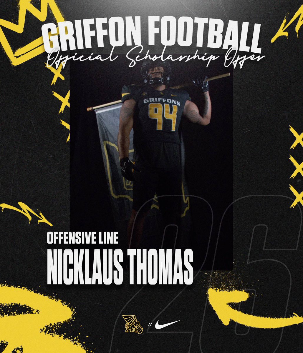Nicklaus Thomas (@thomasnick72) on Twitter photo After a great camp and a talk with <a href="/ToddThrockmort3/">Todd Throckmorton</a> I’m blessed to receive an offer from <a href="/MWSU_Football/">Missouri Western Football</a>.
<a href="/HannibalFootbal/">🏴☠️Hannibal Football 🏴☠️</a> <a href="/JPRockMO/">JP Rock</a> <a href="/MidRecruiting/">Prep “Football” Mid Missouri Recruiting</a> <a href="/6starfootballMO/">Six Star Football | MISSOURI</a> After a great camp and a talk with <a href="/ToddThrockmort3/">Todd Throckmorton</a> I’m blessed to receive an offer from <a href="/MWSU_Football/">Missouri Western Football</a>.
<a href="/HannibalFootbal/">🏴☠️Hannibal Football 🏴☠️</a> <a href="/JPRockMO/">JP Rock</a> <a href="/MidRecruiting/">Prep “Football” Mid Missouri Recruiting</a> <a href="/6starfootballMO/">Six Star Football | MISSOURI</a>