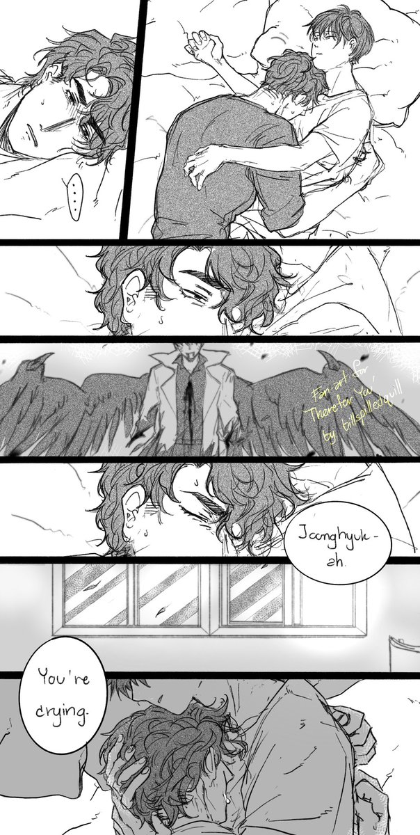 Chalalala15's tweet photo. Everyone please go check out ‘Therefore You’ by billspilledquill on ao3

Everything is amazing, the interactions are entertaining, the emotional parts are beautiful and KDJ&amp;YJH’s love is 😭😭😭💕🥹

The link is in mention below https://t.co/JTsGu1FQqJ