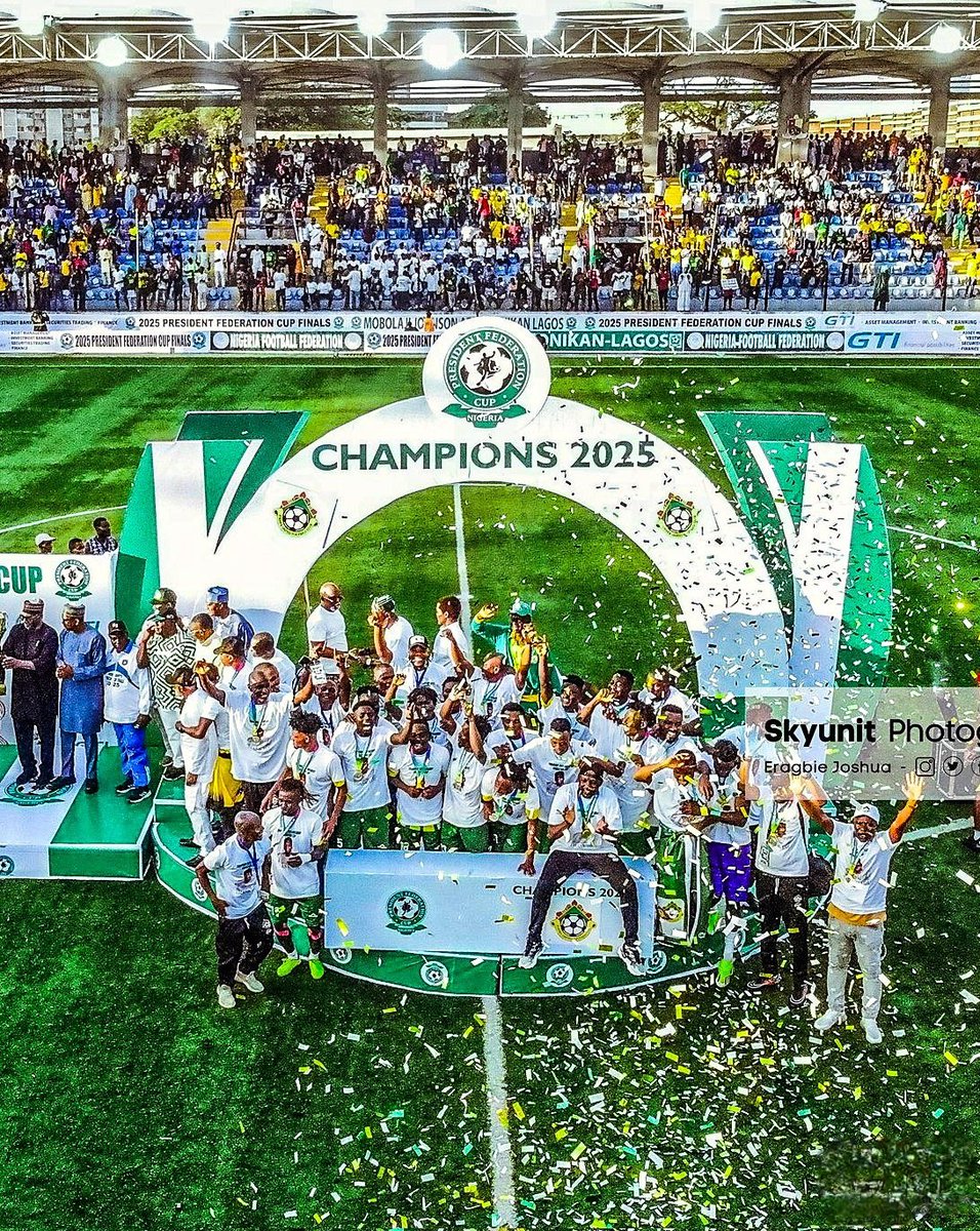 🗞🏆 Kwara United are the champions of the Nigeria FA Cup. For the first time in the club's 28 years of existence, they have won a trophy!