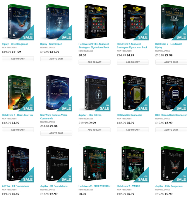 BIG Beautiful Discounts - SUMMER SALE #Helldivers2 #elitedangerous #starcitizen #msfs #x4foundations #Helldivers #NoMansSky 
hcsvoicepacks.com