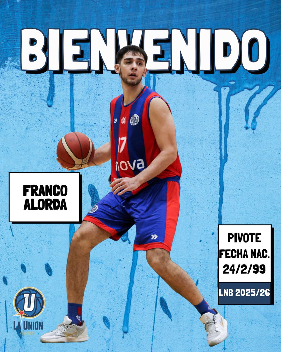 Franco Alorda jugará en La Unión de Formosa la LNB 2025/26 convirtiéndose en la segunda contratación para el plantel de Guillermo Narvarte. El interno correntino, nacido en Sauce el 24 de febrero de 1999, se suma a Alexis Elsener y vestirá su tercera camiseta en la máxima.