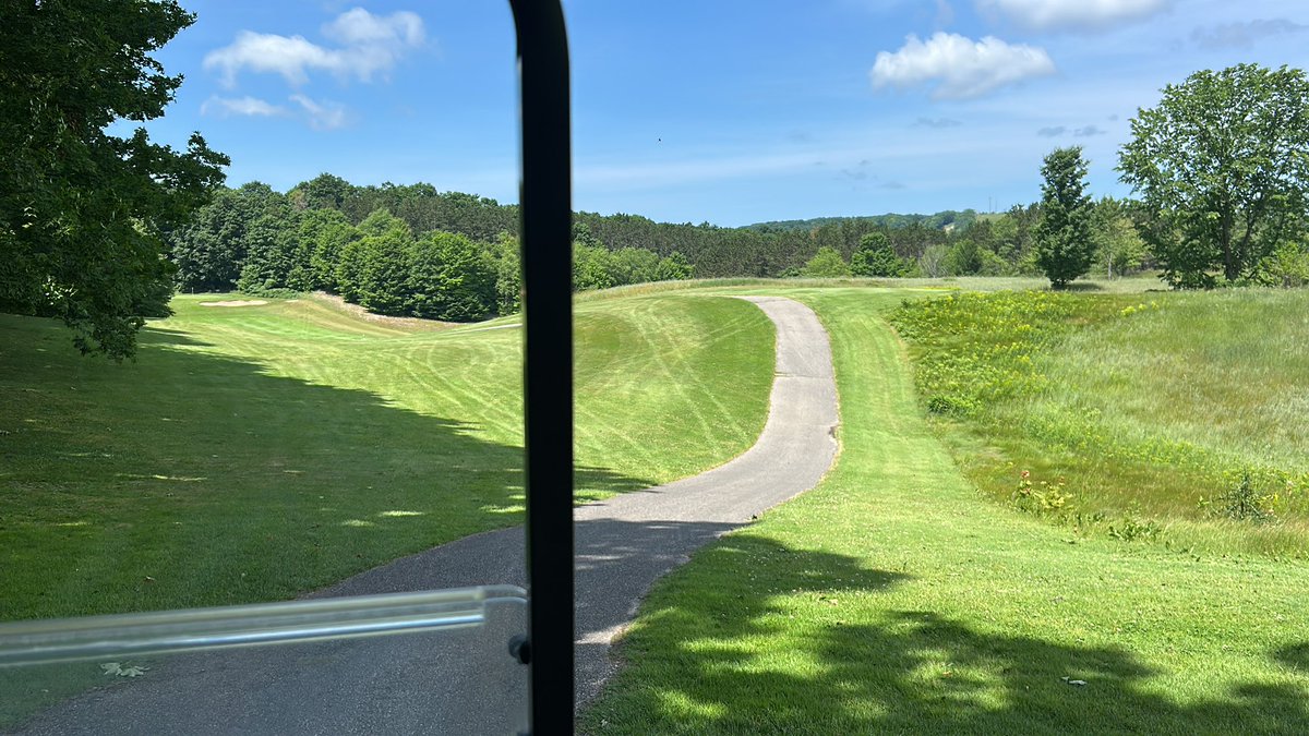 Nice day for golf at Schuss Mountain GC in Bellaire #Michigan