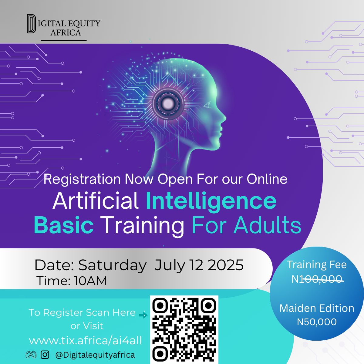 kidstechfest's tweet image. It’s Here! Artificial Intelligence 101 Online Adult Training is Now LIVE!
After the incredible response from Kids Tech Fest, your questions, DMs, and conversations, our Basic AI Literacy Course for Adults is now officially open!
👉 Visit tix.africa/ai4all to register Now