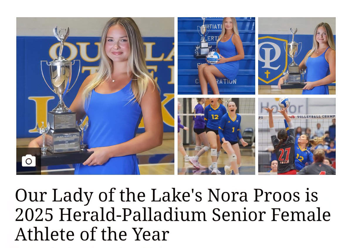 Our very own Nora Proos is the 2025 Herald Palladium Female Athlete of the Year.  Find the full story in Saturday's Herald Palladium.  Congratulations Nora!