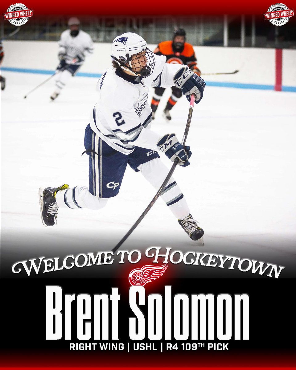 With the 109th pick (4th round) in the NHL Draft, the Detroit Red Wings select Brent Solomon (RW - USHL)! #LGRW

What do you think of the Yzerman's first 4th round pick? ⤵️