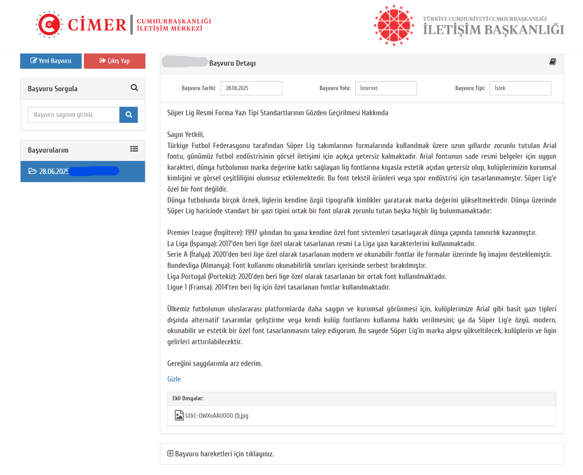 #ArialOut #ArialFontİstemiyoruz 

💥 12 sezondur TFF tarafından diretilen Arial font kabusunu çözüme kavuşturabilmek adına gösterdiğimiz çabayı bir adım ileri taşıyoruz!

🖊️ Talebimizi görünür kılmak ve gerekli makamlara ulaşmasını sağlamak adına TFF'ye ve Cimer'e yazıyoruz.

Bu