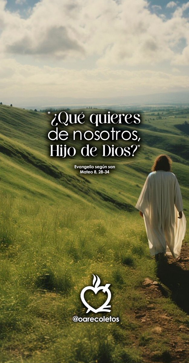 📖#EvangeliodelDia según san Mateo 8, 28-34

Los endemoniados le gritaron a Jesús: "¿Qué quieres de nosotros, Hijo de Dios? ¿Acaso has venido hasta aquí para atormentarnos antes del tiempo señalado?"