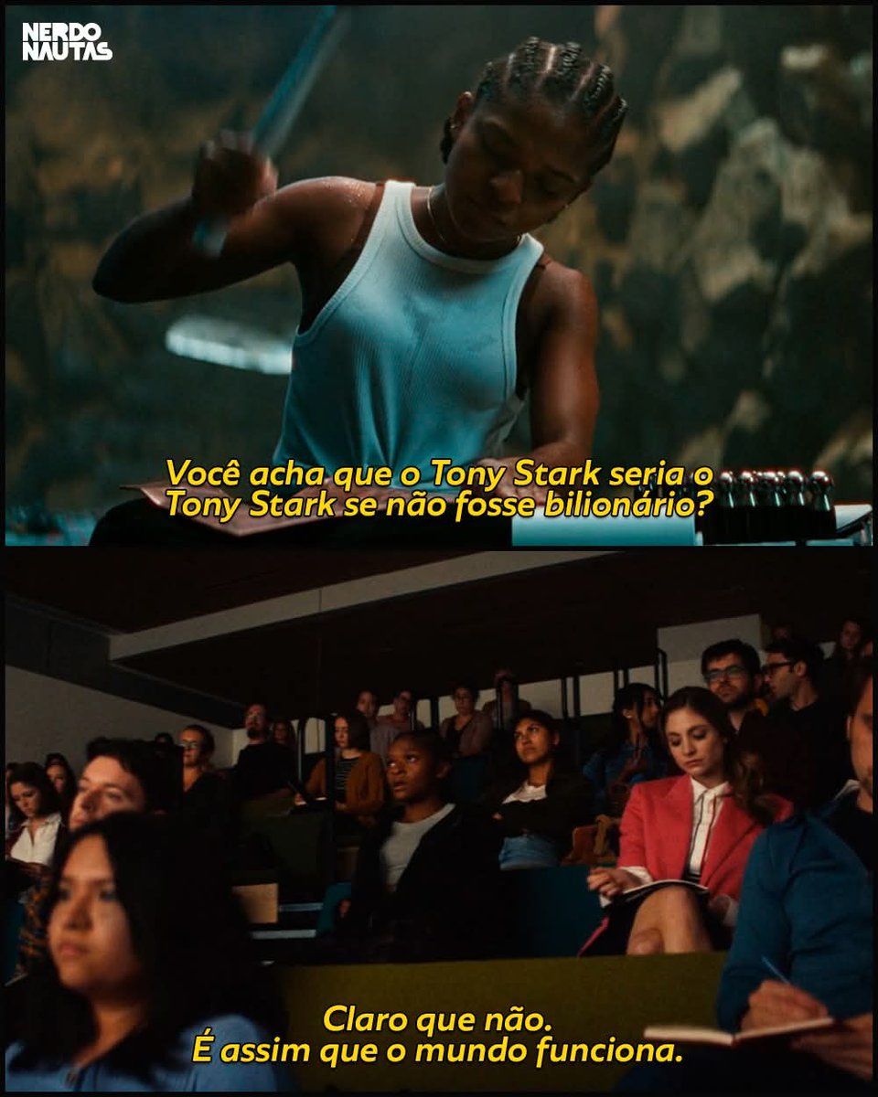 Serafim_zx's tweet photo. Tony Stark fazendo uma armadura dentro de uma caverna com sucata e 3 parafusos pra essa esquizo falar isso https://t.co/IiReFIWsxW
