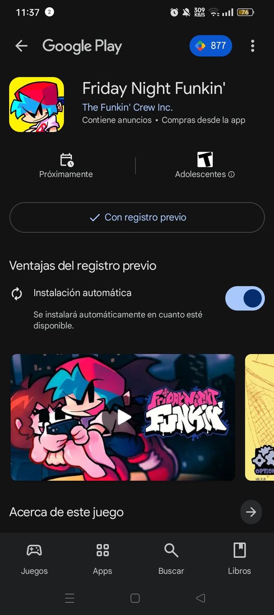 AwoftLATAM's tweet photo. 📌NOTICIAS

FRIDAY NIGHT FUNKIN' ya está en la PLAYSTORE con registro previo para SER LOS PRIMEROS EN JUGARLO, ¿Ansiosos de ver sus "Beeb Boop skepeb" en sus MÓVILES?
#FnF #Noticias #PlayStore #android #fridaynightfunkin https://t.co/Dkq41WKKJA