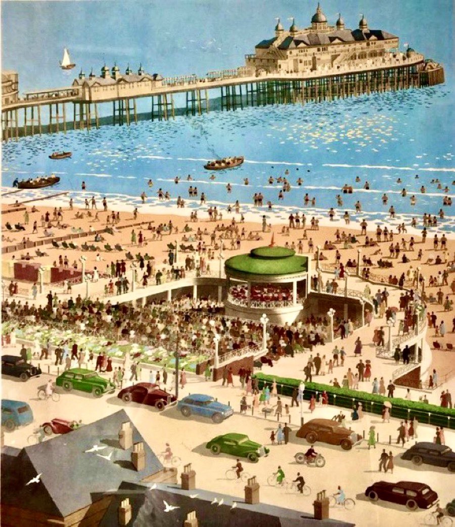 Other work of the Ladybird artists.
‘Eastbourne’ (circa 1950)
 Artist: Ronald Lampitt