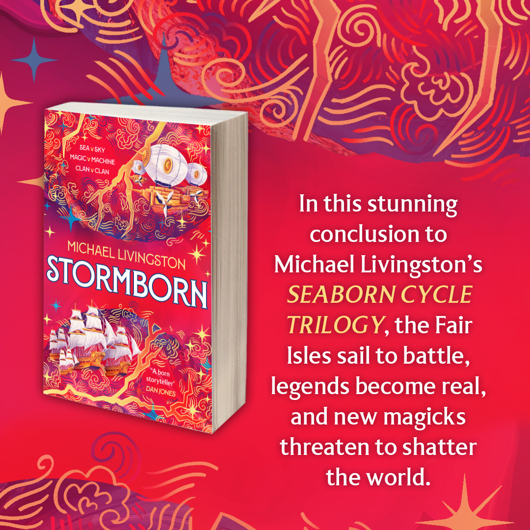 AdAstraFiction's tweet image. #Stormborn the stunning conclusion to Michael Livingston's (@medievalguy) #SeabornCycle, the Fair Isles sail to battle, legends become real, and new magicks threaten to shatter the world.
Pre-order now: geni.us/Stormbornorgsoc