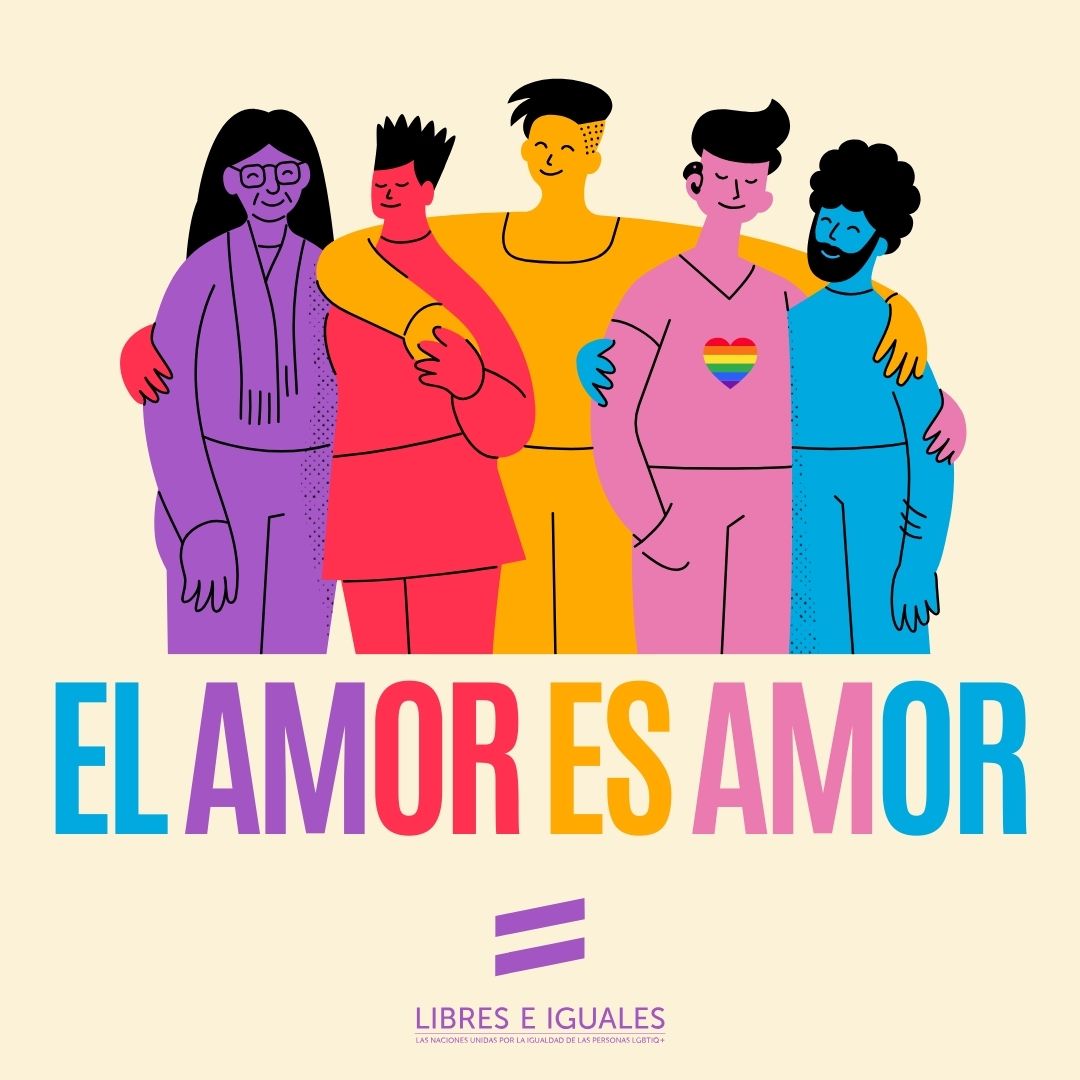 ONU_es's tweet photo. Nadie debe ser tratado injustamente por ser quien es o a quien ama.

Todos podemos denunciar la discriminación dondequiera que ocurra.

Súmate a @free_equal en la lucha contra la transfobia, la homofobia y la bifobia: https://t.co/zWbEJE351L https://t.co/vovb1VpNuy