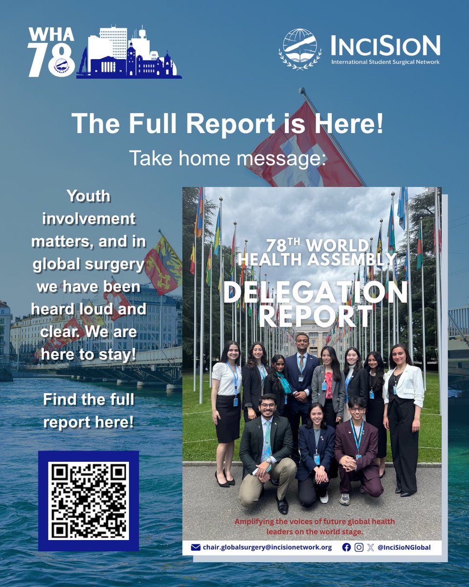 InciSioNGlobal's tweet image. 🌍 WHA78 Report is live now! 📝
Explore key moments, youth voices & more:
fliphtml5.com/incisionglobal…