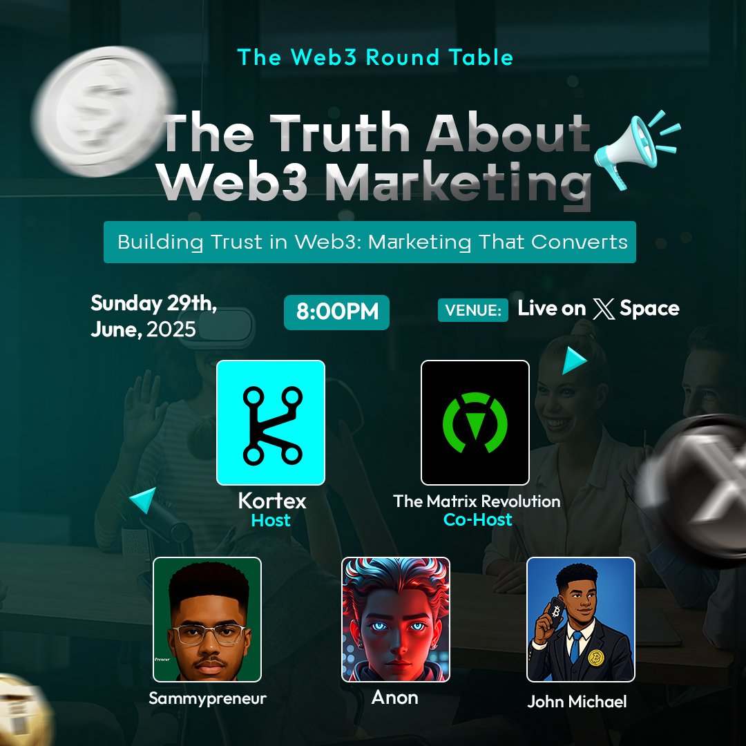 Matrix revolution official (@mrevolution378) on Twitter photo Set a reminder for my upcoming Space! x.com/i/spaces/1LyGB…
Cohost
<a href="/kortex_web3/">Kortex</a>
<a href="/Sammypreneur_/">Sammypreneur 💎</a>
<a href="/Johnn_Miichael/">John Michael</a>
<a href="/Anonofweb3/">ANON 🎭</a> Set a reminder for my upcoming Space! x.com/i/spaces/1LyGB…
Cohost
<a href="/kortex_web3/">Kortex</a>
<a href="/Sammypreneur_/">Sammypreneur 💎</a>
<a href="/Johnn_Miichael/">John Michael</a>
<a href="/Anonofweb3/">ANON 🎭</a>