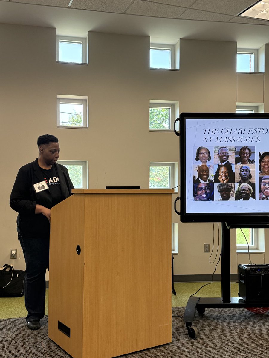 Dr. Gibson addresses attendees in Charlotte. This portion of her presentation talked about Anti-ADOS massacres. ⁦<a href="/ADOSAFNC/">ADOS NC</a>⁩ ⁦<a href="/ADOSorg/">ADOS Advocacy Foundation</a>⁩