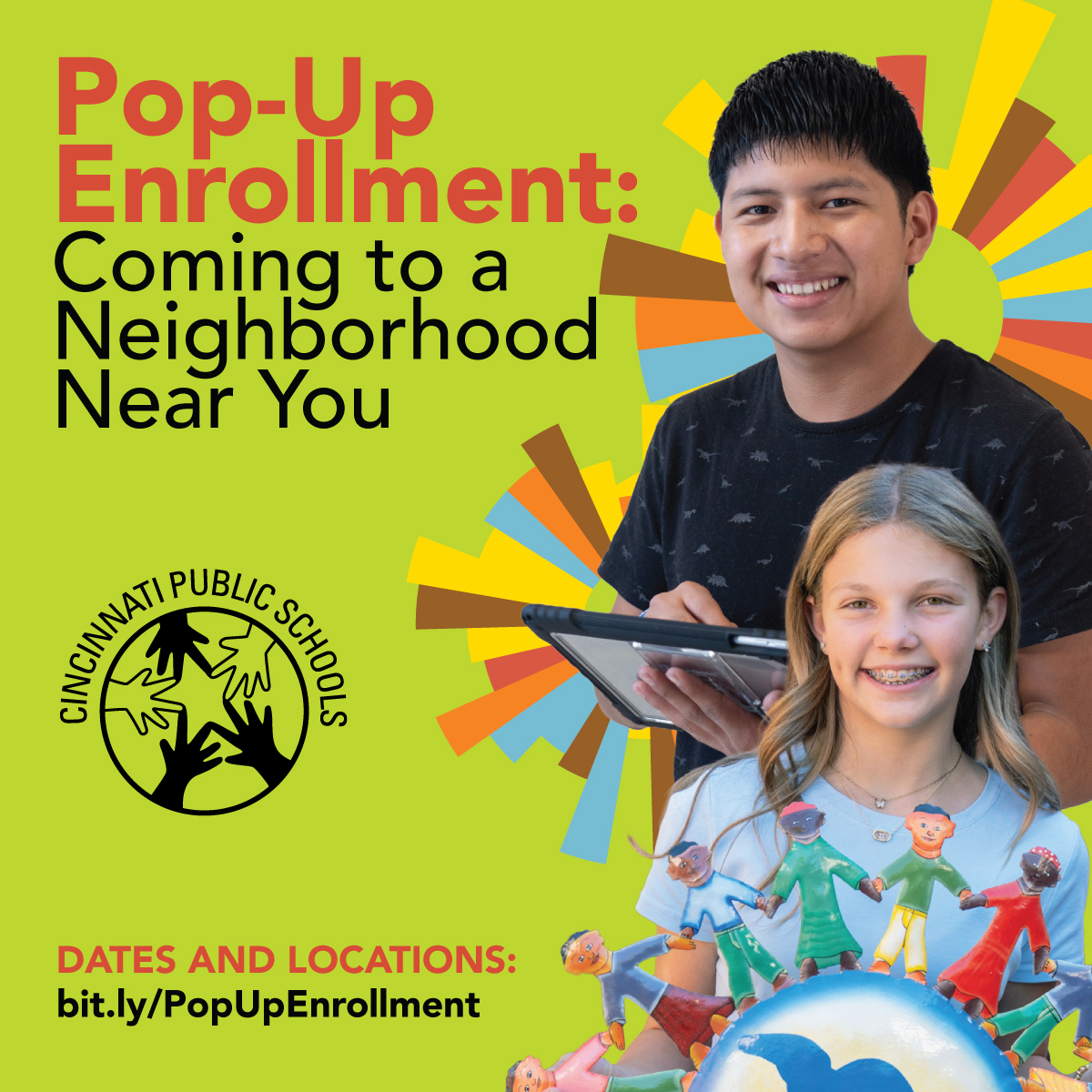 IamCPS's tweet image. CPS is coming to a neighborhood near you! Visit a pop-up enrollment site this summer to enroll your preschool through grade 12 students for the 2025-26 school year.
Find a date and mark your calendar: brnw.ch/21wTKXa