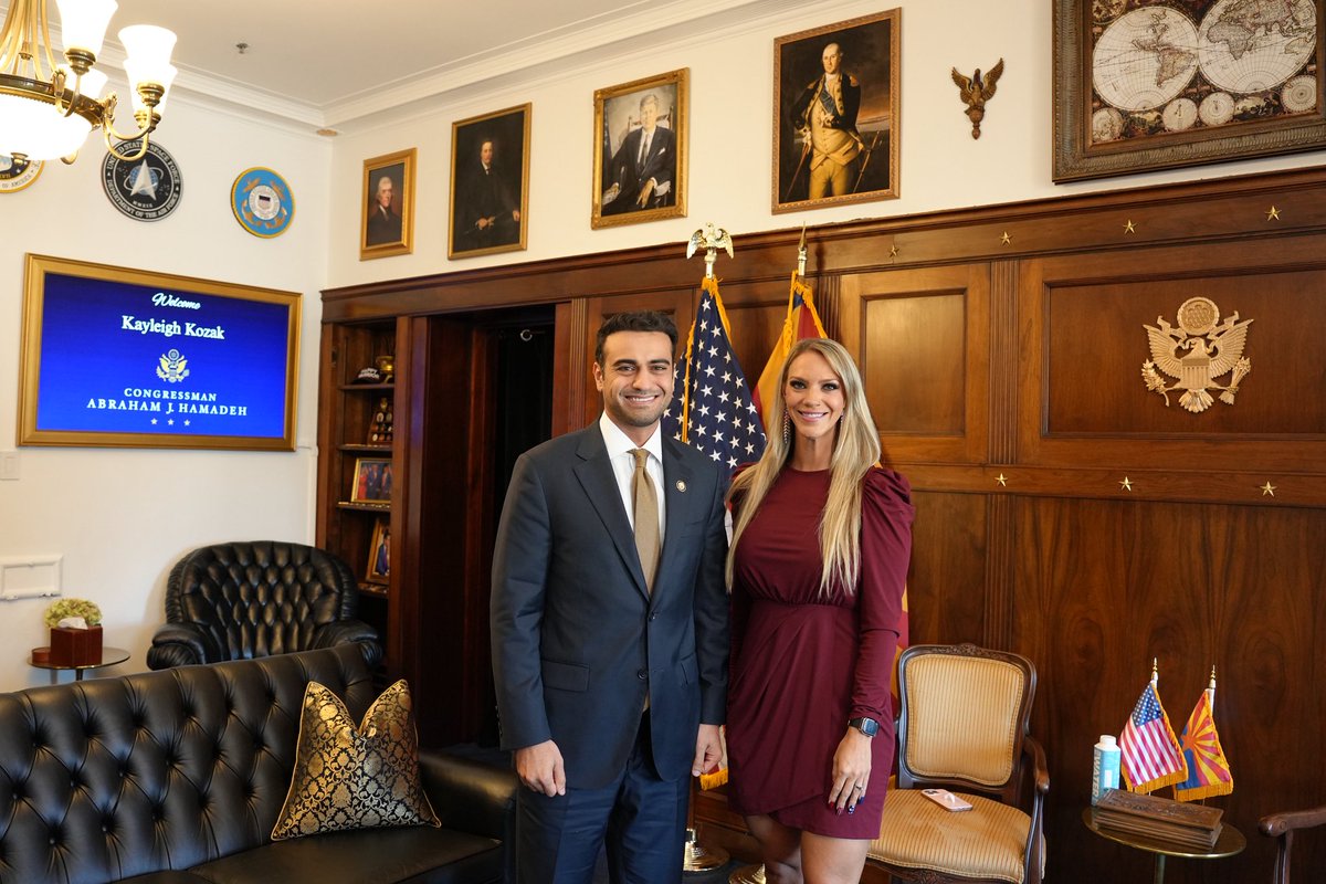 Office of Congressman Abe Hamadeh (@repabehamadeh) on Twitter photo .<a href="/kayleigh_kozak/">Kayleigh Kozak</a> paid a visit to Congressman Hamadeh’s office this week.
Kayleigh is the inspiration behind “Kayleigh’s Law,” an incredible bill that allows victims of dangerous crimes to obtain lifetime injunctions against their abusers.
She now serves as the Family First .<a href="/kayleigh_kozak/">Kayleigh Kozak</a> paid a visit to Congressman Hamadeh’s office this week.
Kayleigh is the inspiration behind “Kayleigh’s Law,” an incredible bill that allows victims of dangerous crimes to obtain lifetime injunctions against their abusers.
She now serves as the Family First