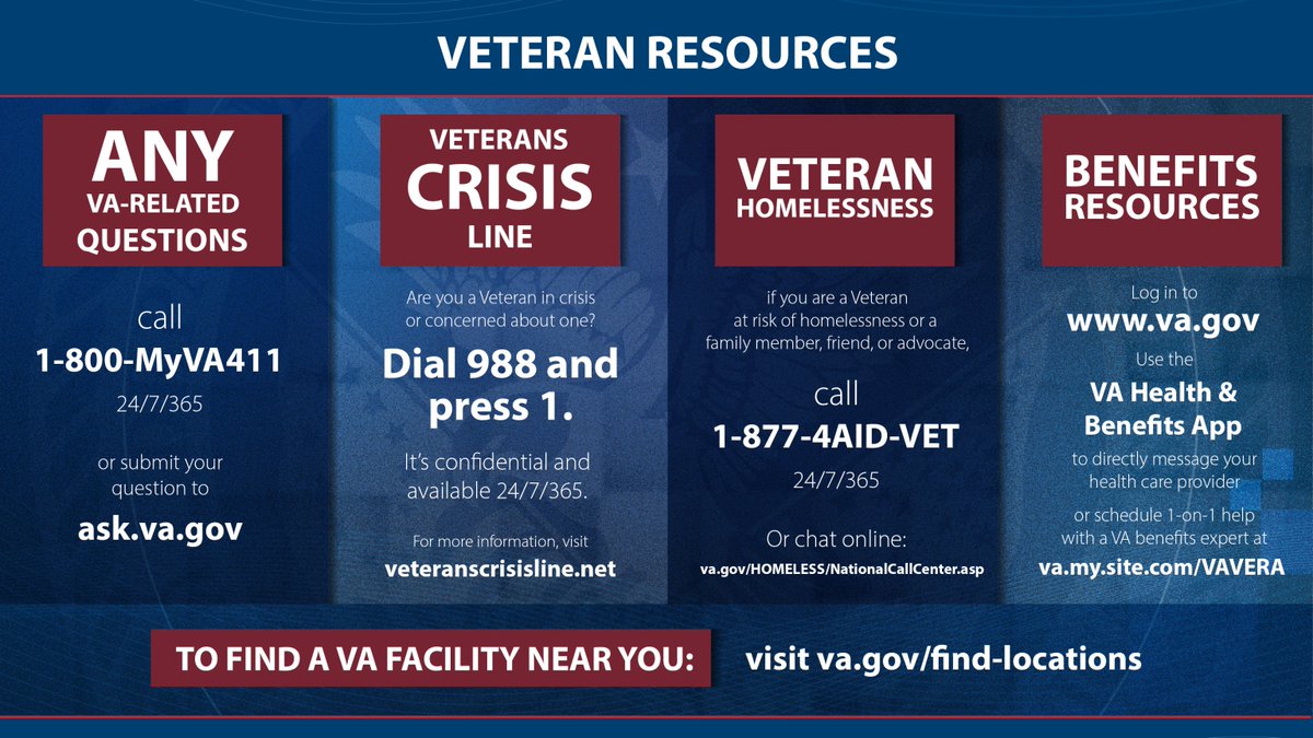 If you're a Veteran, VA can be a resource.