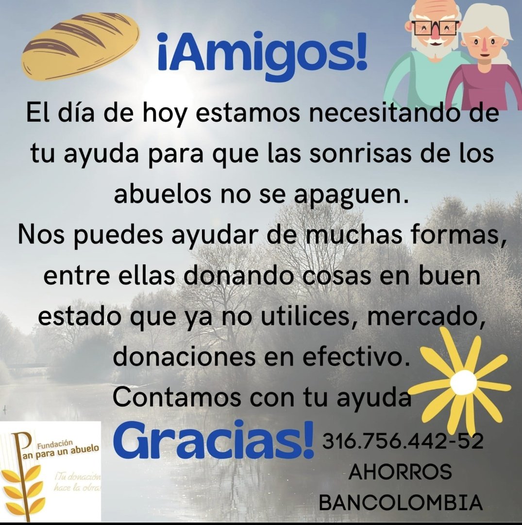 Ya les he donado varias veces a los Abuelitos pero si quedamos campeones el martes después del guayabo les mando otra platica 
<a href="/DIM_Oficial/">DIM</a> 
VAMOS MEDALLO HACELO POR TU GENTE.
#Es7eAñoDamosLaVuel7aConElMedellin
❤️💙🙏⚽️
⭐️⭐️⭐️🌟⭐️⭐️⭐️