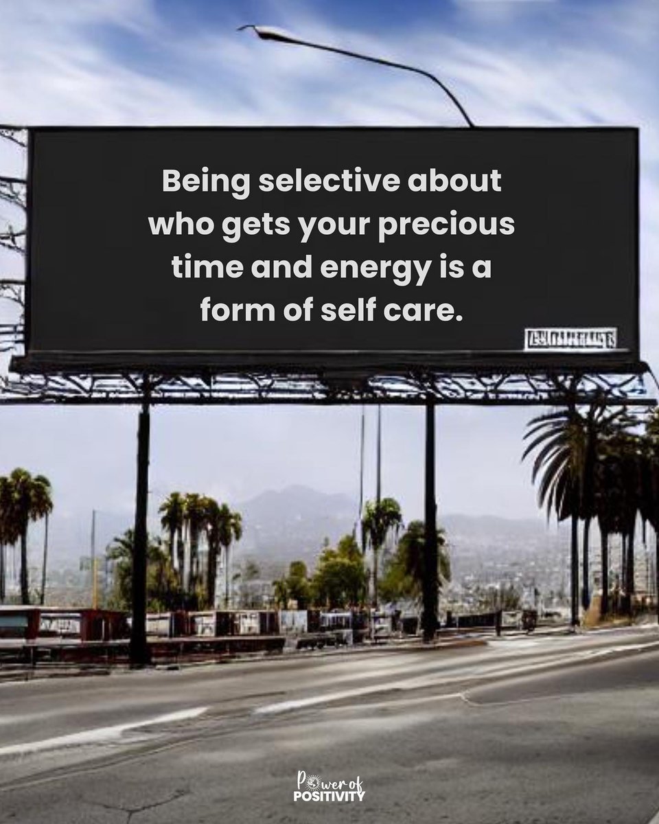 Being selective about who gets your precious time and energy is a form of self care. 💆‍♀️✨