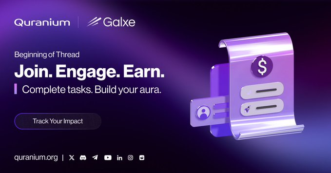 🚀Join the <a href="/quranium_org/">Quranium</a>  revolution!

Earn $QRN by completing simple tasks—follow, retweet, engage! 💥
🔐 Powered by <a href="/Galxe/">Galxe</a> &amp; built on quantum-secure blockchain tech—unbreakable &amp; future-proof! 🌌
👉 app.galxe.com/quest/quranium…

#Web3 #QuantumSecurity #CryptoRewards #Quranium
