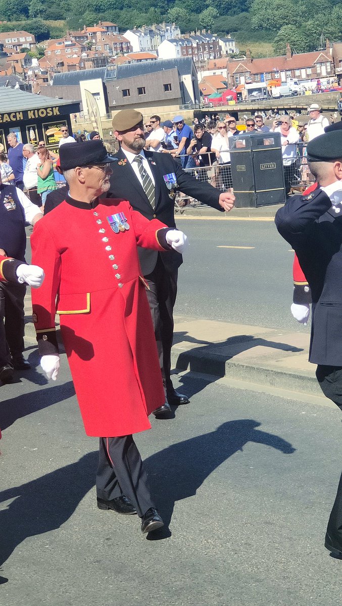 There were three Chelsea pensioner, and the Yorkshire volunteer band. Scarborough armed forces day 2025..