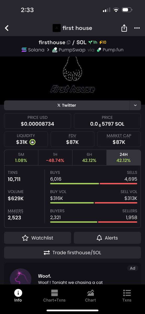 SEDUCING_CRYPTO's tweet image. Hope you got that dip dexscreener.com/solana/5budRic… @AltcoinMarksman  #firsthouse #housecoin