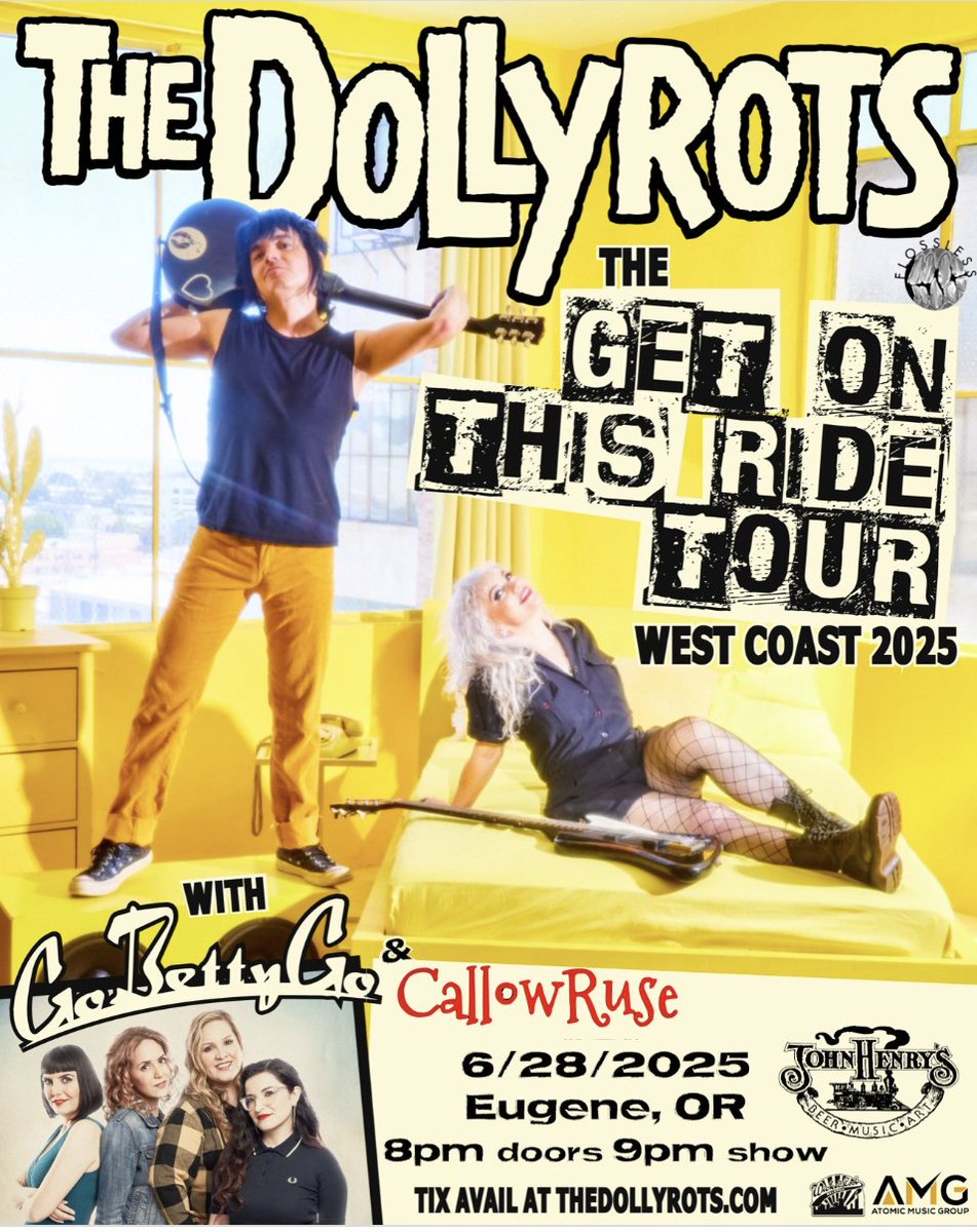 The Dollyrots (@thedollyrots) on Twitter photo Eugene, Oregon! And everyone nearby! We're coming for ya tonight, playing John Henry's and bringing along our friends <a href="/GoBettyGo/">Go Betty Go</a>, gonna be so much fun!
Tix and info here: simpletix.com/e/dollyrots-w-… Eugene, Oregon! And everyone nearby! We're coming for ya tonight, playing John Henry's and bringing along our friends <a href="/GoBettyGo/">Go Betty Go</a>, gonna be so much fun!
Tix and info here: simpletix.com/e/dollyrots-w-…