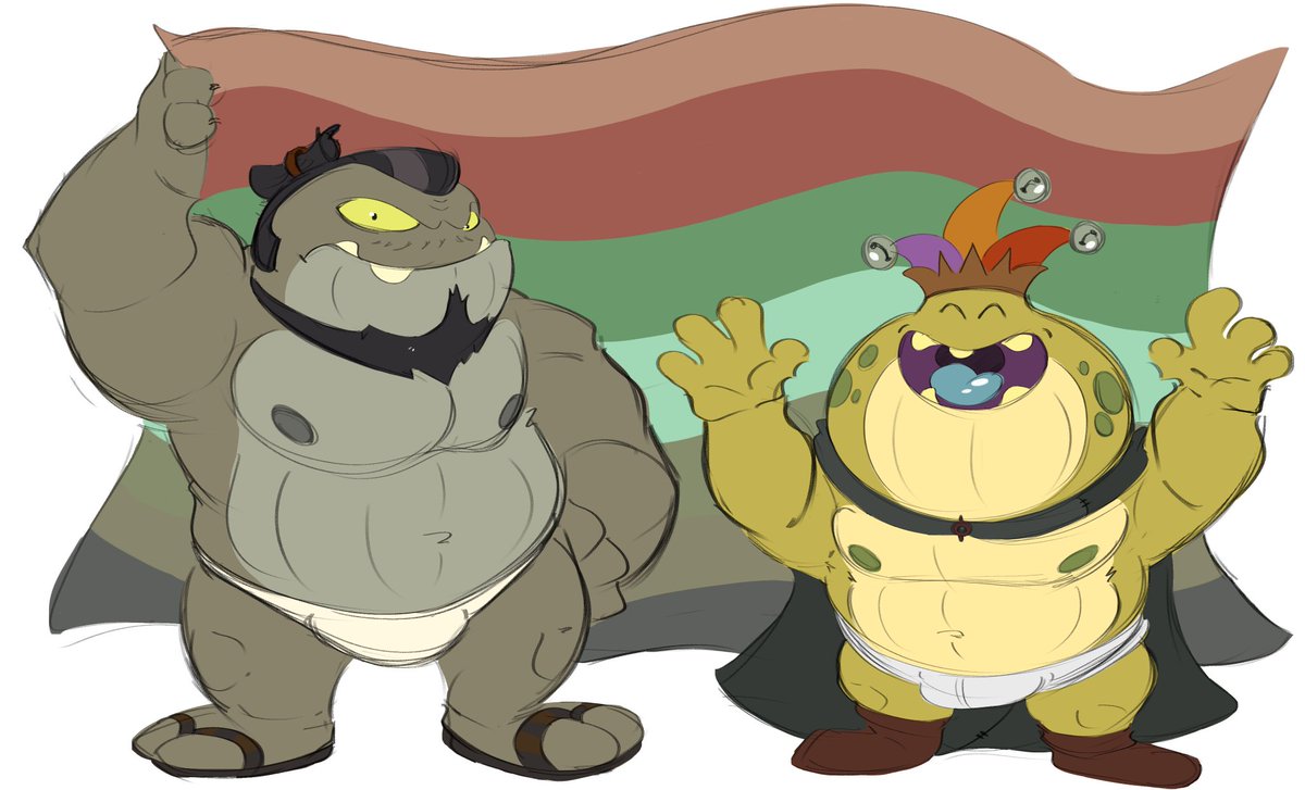 MPToadd's tweet image. What a combo with Percy n Captain Bufō celebrate pride #TOADSasBEARS together n havin a good one

Thank ya @GPawductions choosin these two n givin such love!🎃
#Amphibia #Bufō #Percy
