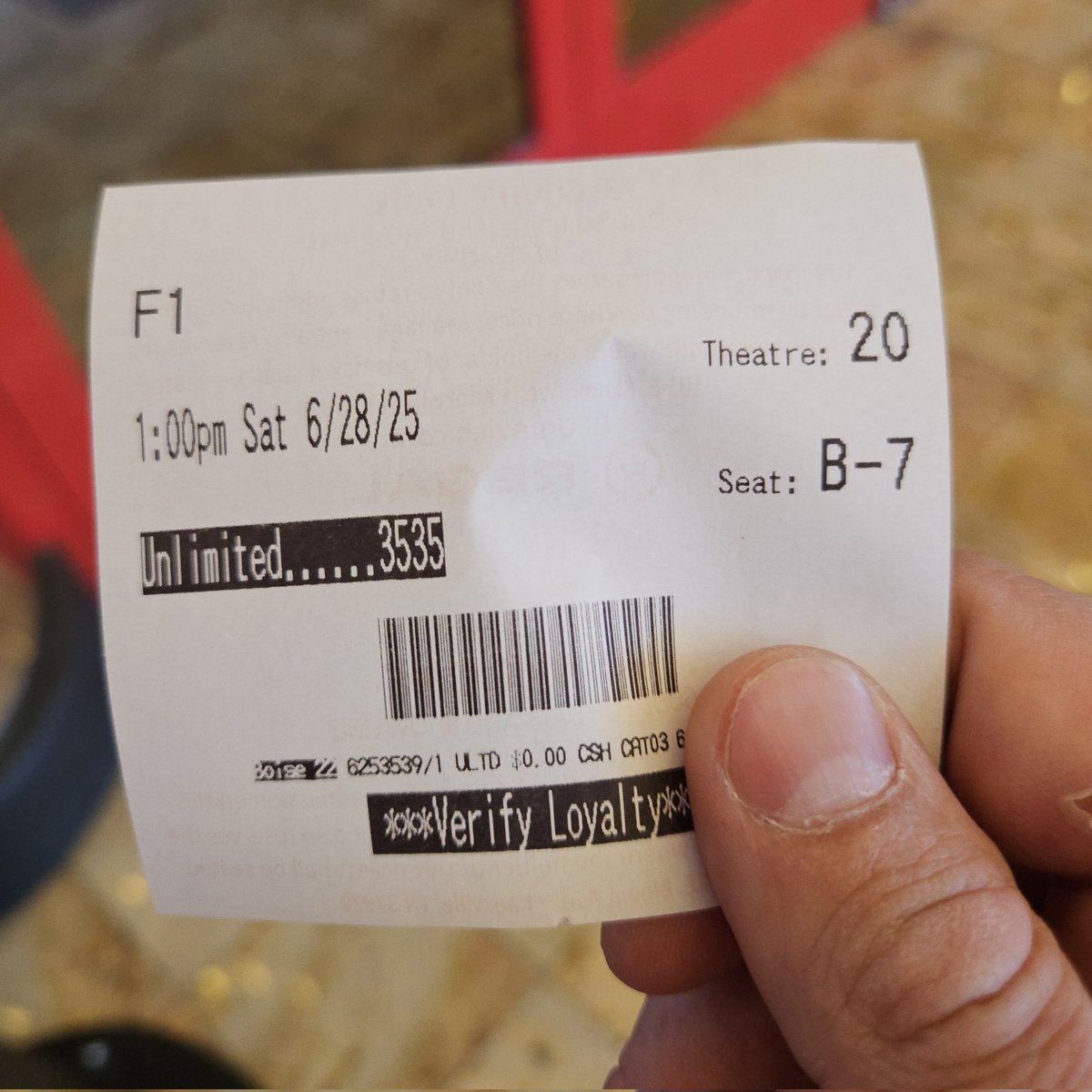 Time to watch #F1TheMovie <a href="/F1Movie/">F1 Movie</a> <a href="/RegalMovies/">Regal</a>