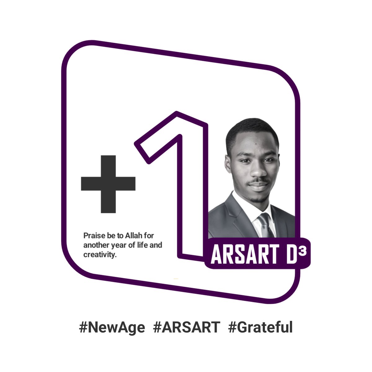ArsartVisuals's tweet photo. +1 🎉 Alhamdulillah

Grateful for growth, creativity &amp; all the love.
Here’s to bigger dreams &amp; bolder designs.

#ARSART #D³ #BirthdayMood https://t.co/lHb68HJf9f