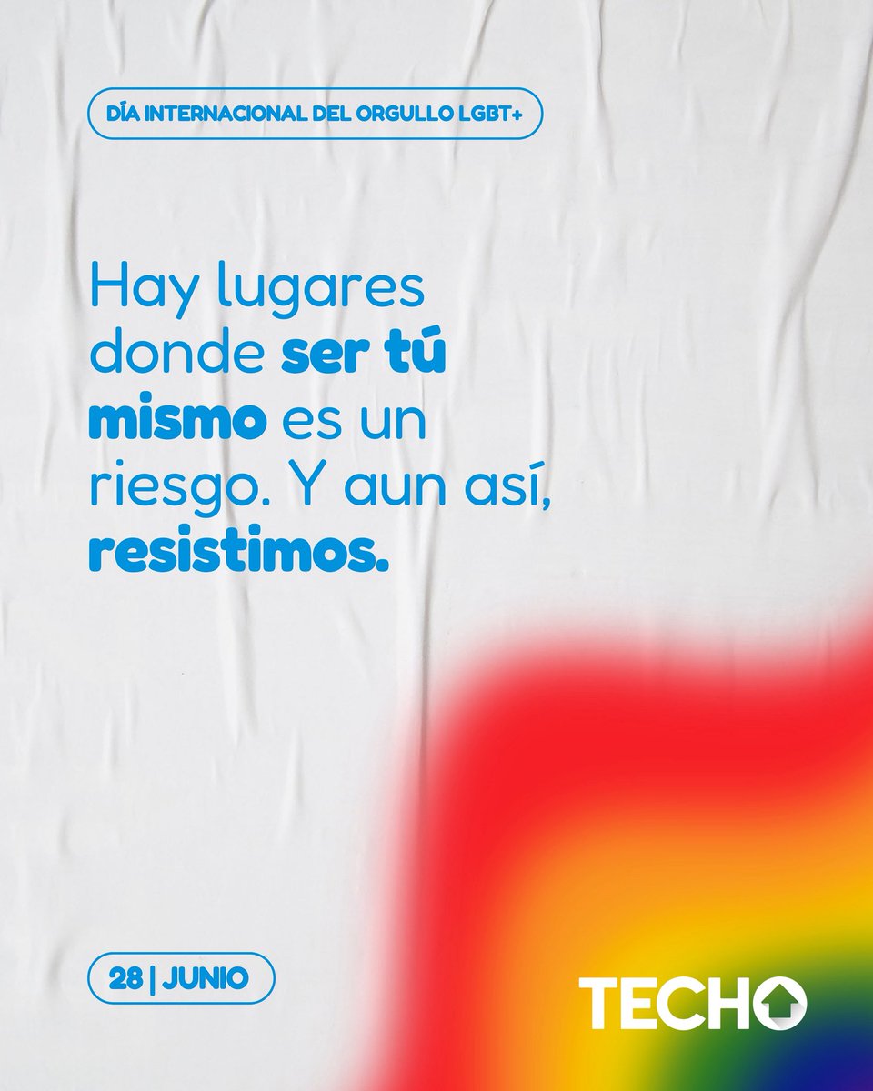 En los asentamientos, la diversidad también resiste. 🔥✊🏼

Ser, amar y habitar con orgullo no debería ser un acto de valentía. Pero lo es.

En TECHO creemos en viviendas que permitan existir con libertad y dignidad. 🌈
.
#Orgullo #Diversidad #JusticiaSocial #VoluntariadoTECHO