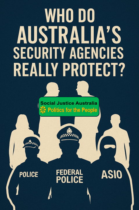 AustfutureHay's tweet image. Who Do Australia’s Security Agencies Really Protect?
#ASIO, #PoliceSurveillance, 

Are Australia’s security agencies protecting the public or shielding power? Discover how ASIO and the police are used to control dissent, not safeguard democracy.

socialjusticeaustralia.com.au/who-do-securit…
