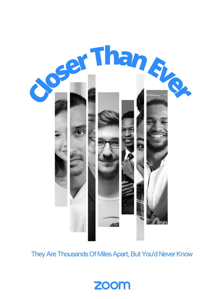 My entry for the #Dreamax20  ZOOM  ad + copy design challenge "Closer than ever"