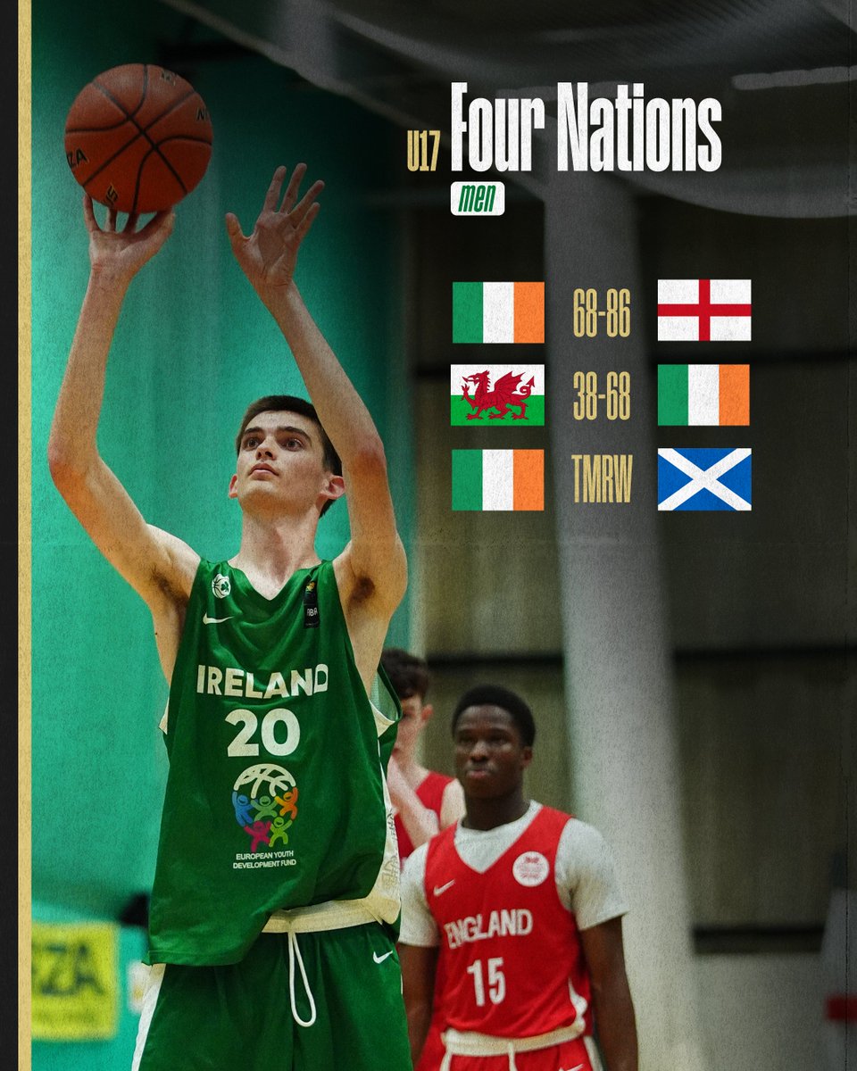 BballIrl's tweet photo. Two big games against 🏴󠁧󠁢󠁳󠁣󠁴󠁿 tomorrow for our U17's! ☘️

#GreenMeansGo | #IrishBasketball https://t.co/73CxJ5yNGP