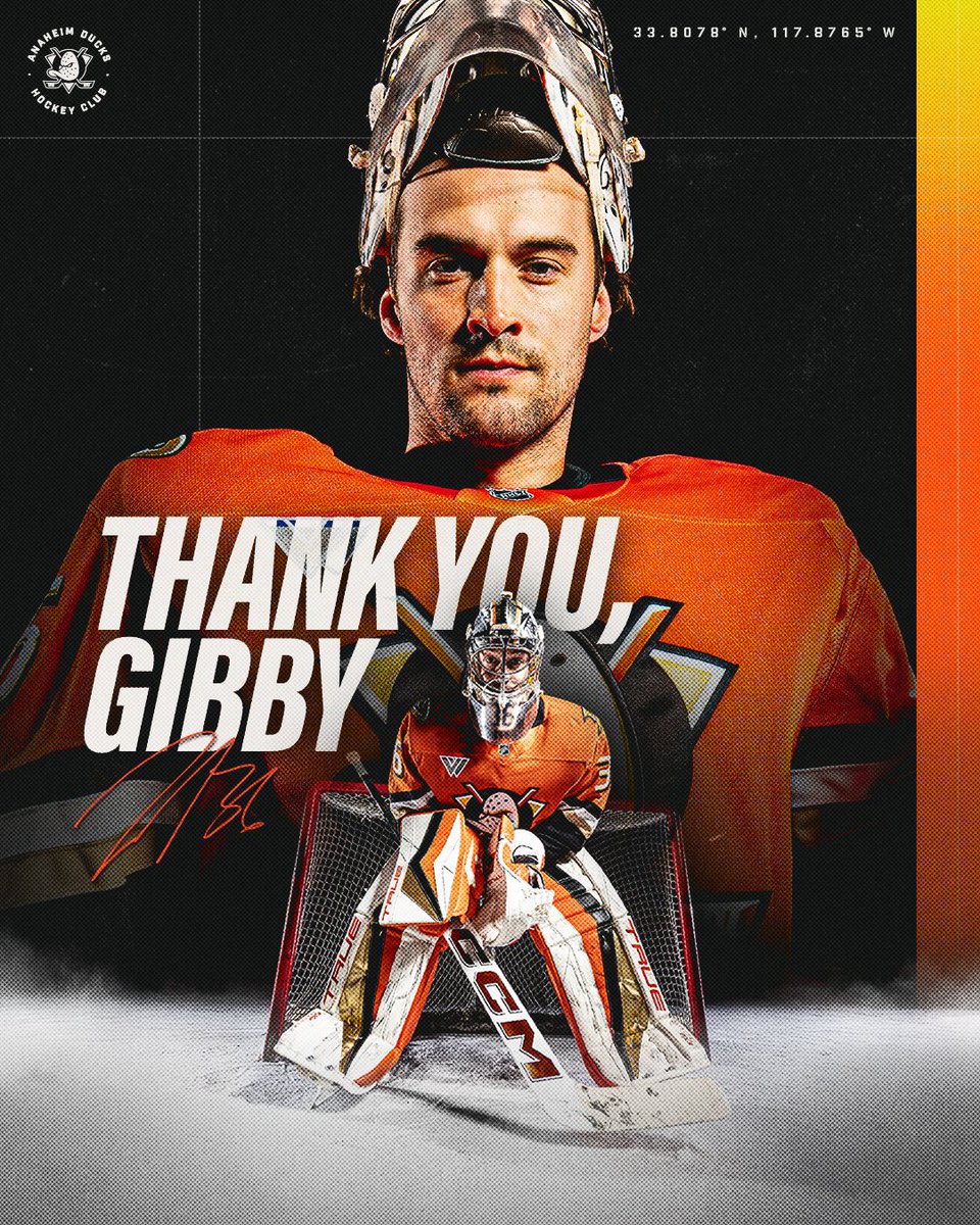 Second all-time in franchise wins, a mainstay in net for the past decade and a valued teammate. Thank you Gibby for everything you have meant to Orange Country!

#FlyTogether