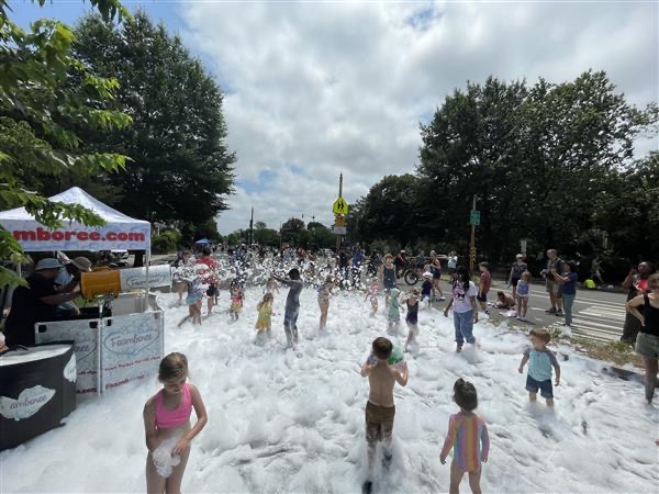DDOTDC's tweet photo. What a day at #OpenStreetsDC! Foam party, games, music, movement—and much more!Thanks for helping us reimagine streets for a greener, people-first #DC! #DDOTDC #CapitolHill https://t.co/SJSdRuqDlS