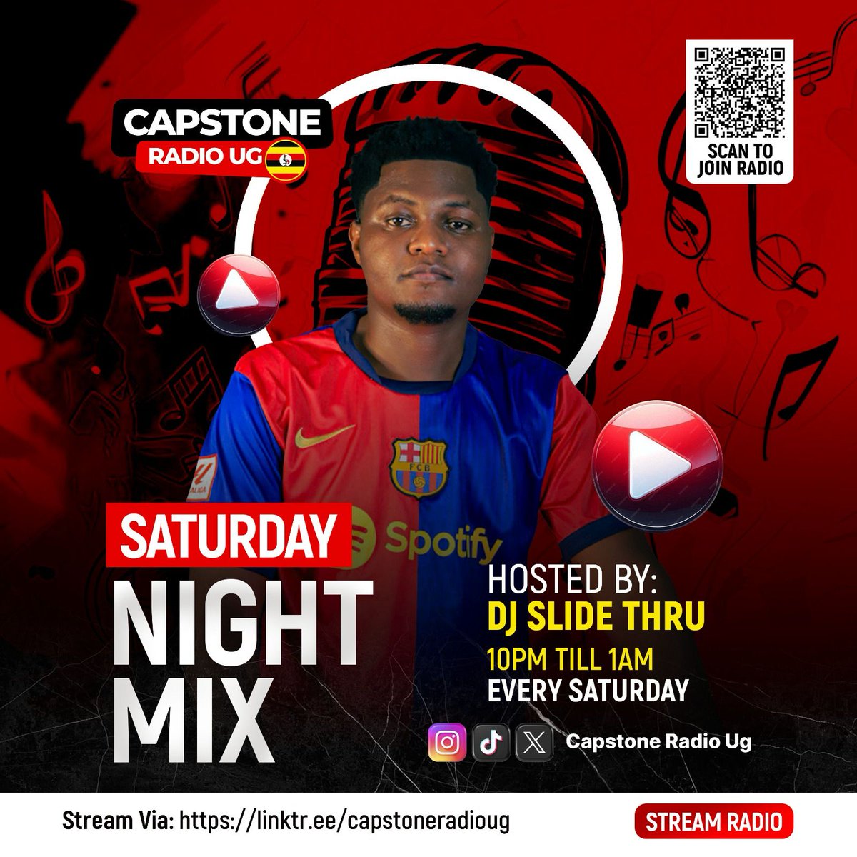 🚨Live on Air right about now 📻 the NIGHT MIX show hosted by <a href="/DjSlideThru/">Mr Blendz...</a> ,  make sure you are tuned in as we drive you through one of the best saturday show till 1am. Miss at your own risk.

Link below: zeno.fm/radio/capstone…