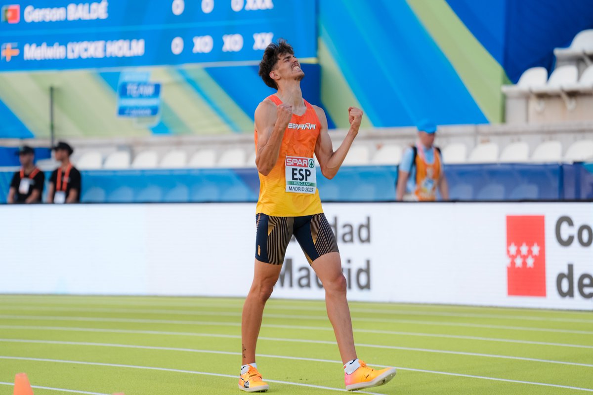 <a href="/madridetch2025/">European Athletics Team Championships Madrid 2025</a> <a href="/teledeporte/">Teledeporte</a> <a href="/deportegob/">CSD</a> <a href="/COE_es/">Comité Olímpico Español</a> <a href="/JomaSport/">Joma Sport</a> <a href="/iberdrola/">Iberdrola</a> <a href="/SomosB100/">B100</a> <a href="/MADRID/">Ayuntamiento Madrid</a> <a href="/EuroAthletics/">European Athletics</a> Altura 🚹 <a href="/madridetch2025/">European Athletics Team Championships Madrid 2025</a>

David González no puede con 2.24 m
Finaliza con MP de 2.21 m (líder español del año)
Entra el top-20 histórico absoluto
GENIAL 6º puesto y 11 puntos para #EspañaAtletismo
👏👏👏

#PasiónPorCompetir #Madrid2025

📊bit.ly/45GSWRw
📺 <a href="/teledeporte/">Teledeporte</a>