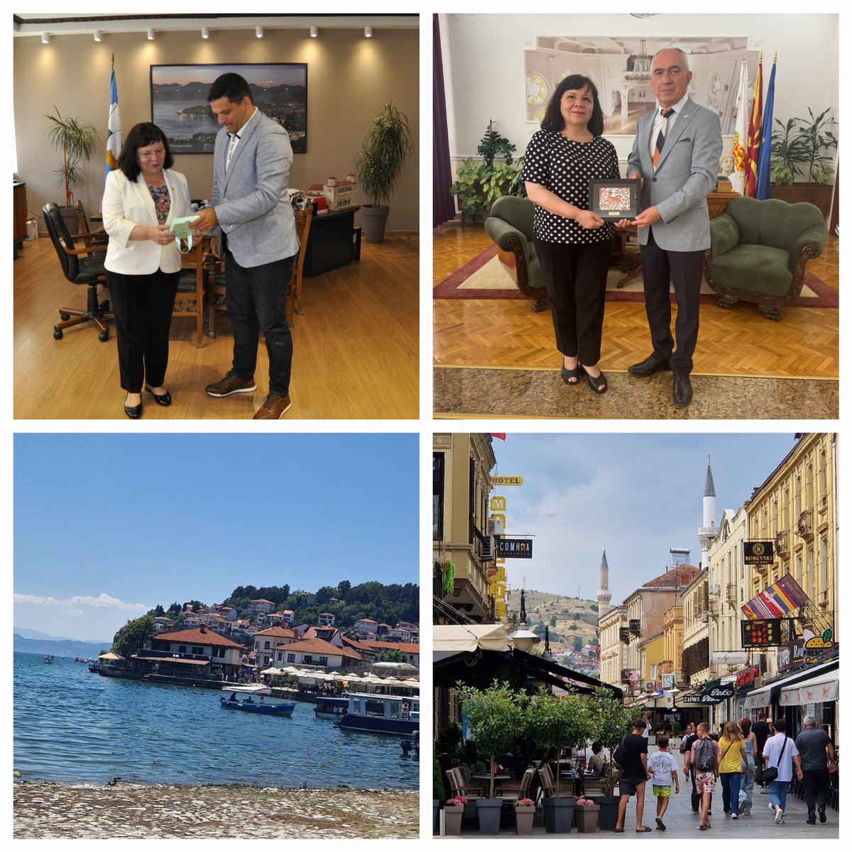 VilmaLTdiplomat's tweet image. Grateful for warm welcome in Ohrid & Bitola by Mayors K. Pecakov & T. Konjanovski. Talked 🇲🇰 EU path, local priorities, support for 🇺🇦, & stronger ties w/🇱🇹 cities. Pleased to invite to 🇱🇹 Evenings — Ohrid 18/7, Bitola 19/7 — 30 yrs 🇱🇹–🇲🇰 relations w/ Čiurlionis’ music & art!