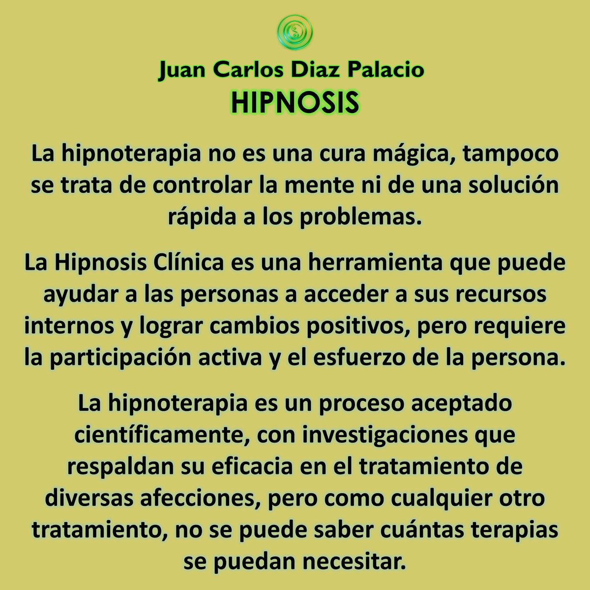 hipnosisCo's tweet photo. JUAN CARLOS DIAZ PALACIO
MÉDICO UPB
HIPNOSIS CLÍNICA
#hipnosis
#hipnoterapia
#medicinaalternativa
#medicinanatural
#MedicinaHolistica
#bioenergetica https://t.co/NUXxpM8OlJ