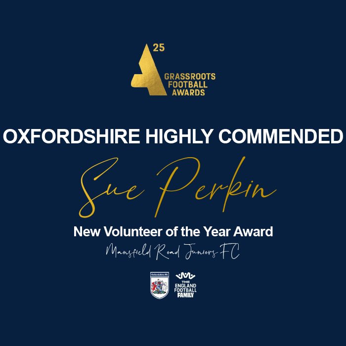 OxfordshireFA's tweet photo. Congratulations to our highly commended finalist, Susan Perkin of @MansfieldRoadFC, and to our New Volunteer of the Year Award winner, Jemma Jackson of @Sports_ESFC π
Β
#OXFAs https://t.co/qK58voREc3