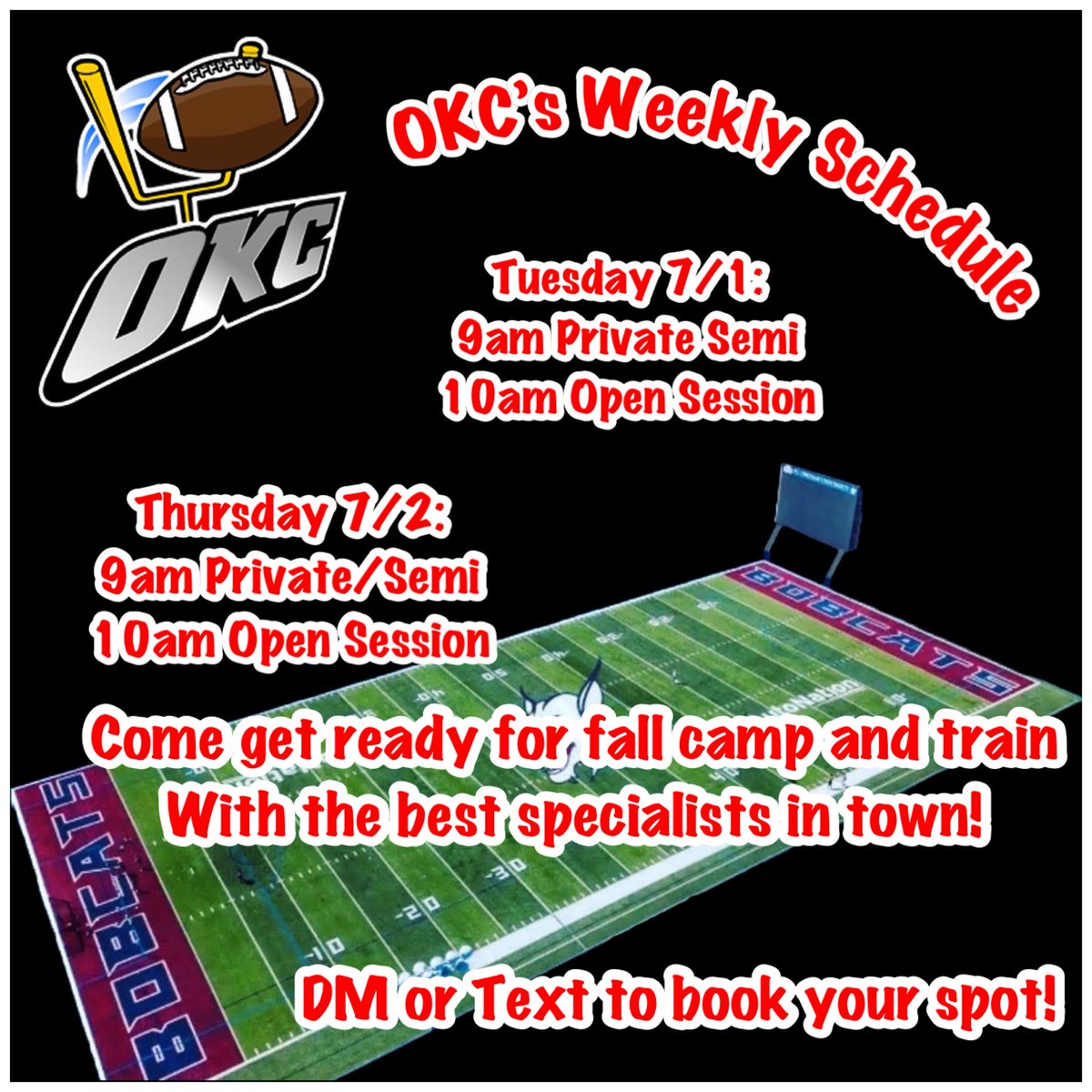 One week closer to the 2025 season! Come get work and get better!