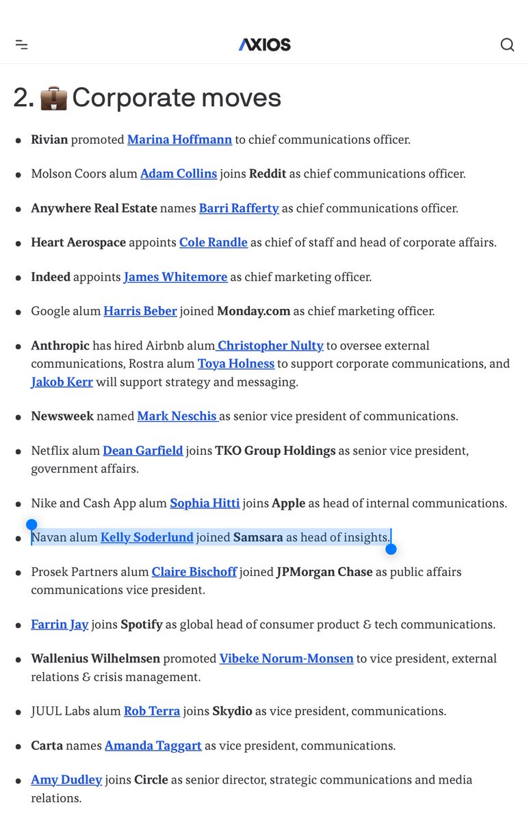 KellyLSoderlund's tweet image. 🗞️ News! Thank you @AxiosComms for the inclusion. Learn why I couldn’t be more excited to #OperateSmarter:
linkedin.com/posts/kelly-so…