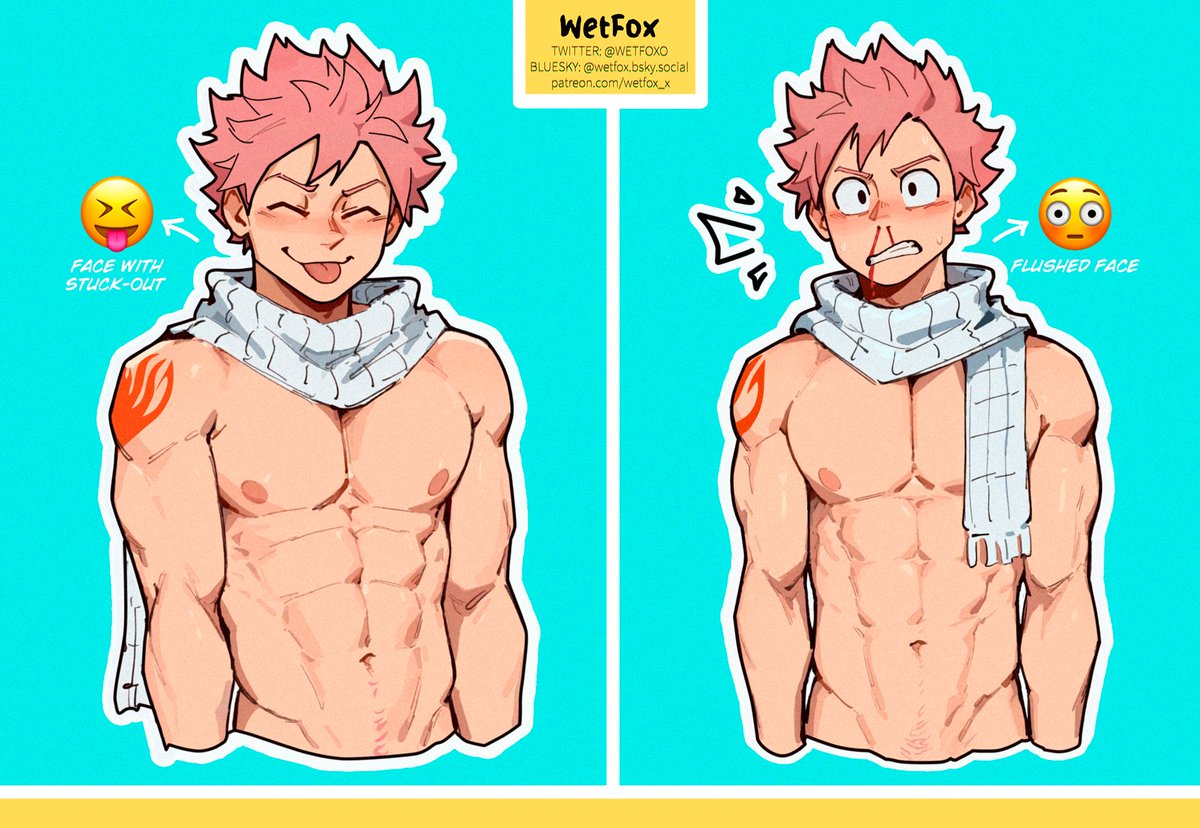 Wetfoxo's tweet photo. ✨ My small sticker pack is now available via the link in my bio. ✨ The set consists of 6 stickers with different emotions. Only a digital version is available.
#FairyTail #NatsuDragneel #yaoi https://t.co/oBpg1OHFmt