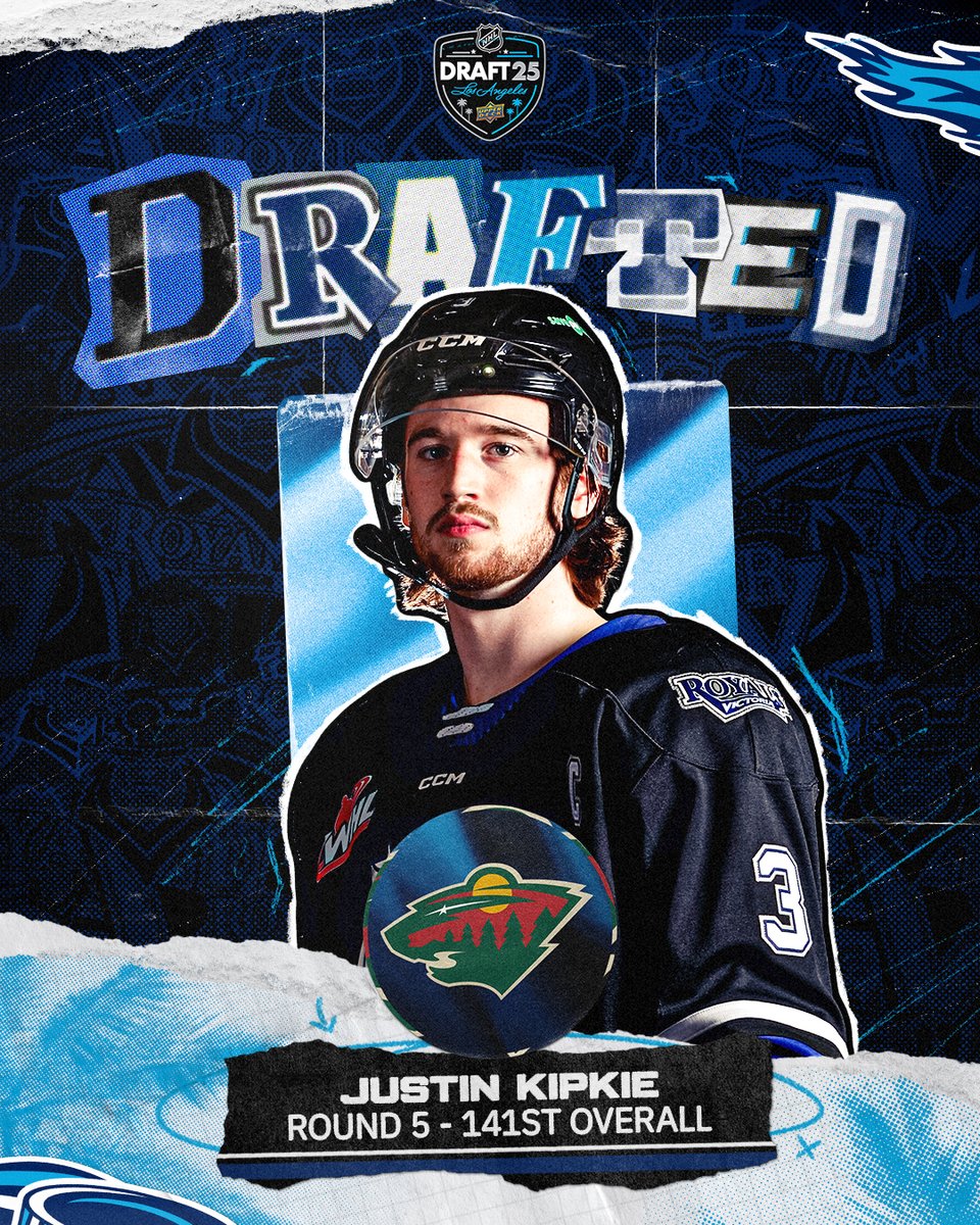 Justin Kipkie has been selected in the 5th round, 141 overall by the Minnesota Wild!

Congratulations, Justin!

#NHLDraft