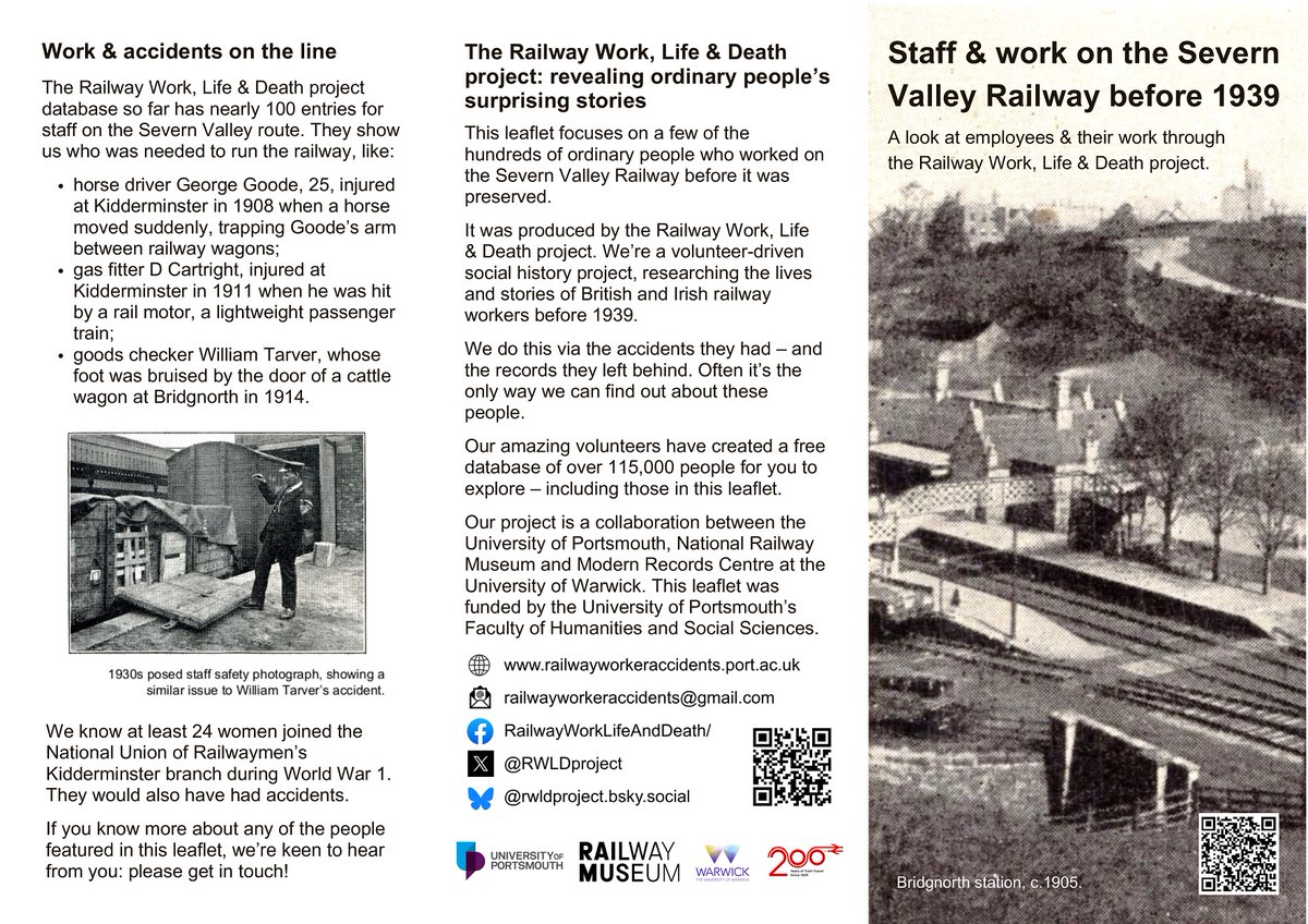 TOMORROW!

The Railway Work, Life &amp; Death project stand is as <a href="/svrofficialsite/">Severn Valley Railway</a>, at #Kidderminster!

It's part of the 'Inspiration' #Railway200 exhibition train visit - come &amp; see us too!

We'll be premiering our free new leaflet, focused on the SVR!

<a href="/railway200/">railway200</a> <a href="/HRA_UK/">Heritage Railway Association</a>