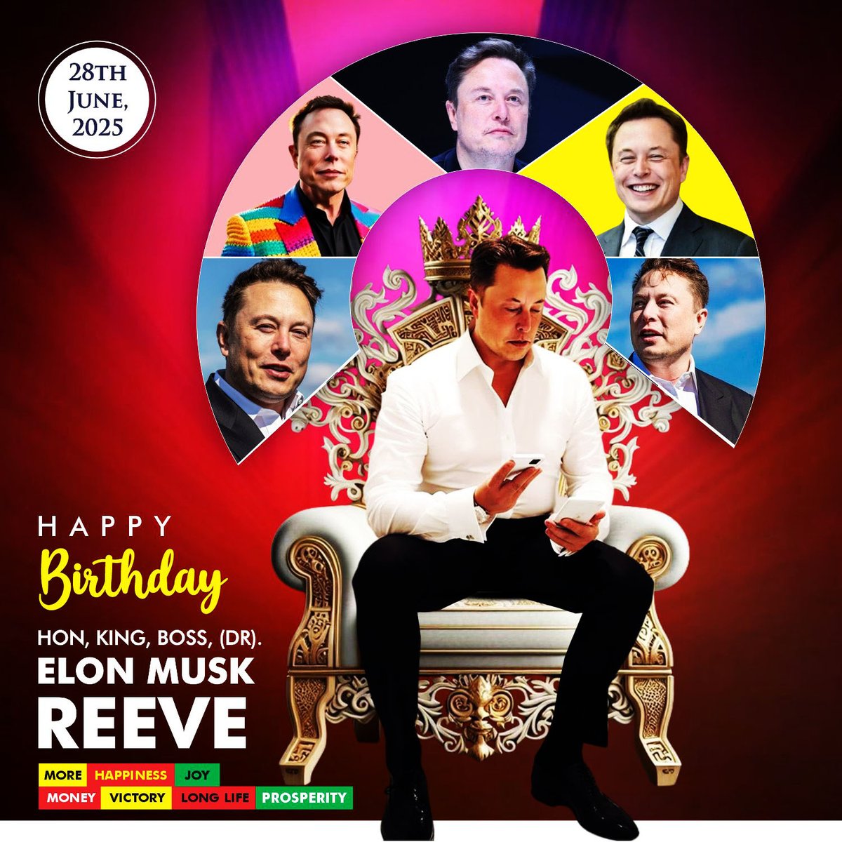 Glory be to Almighty God for keeping you safe till now may your day be blessed and rewarded 

HBD BOSS ELON MUSK