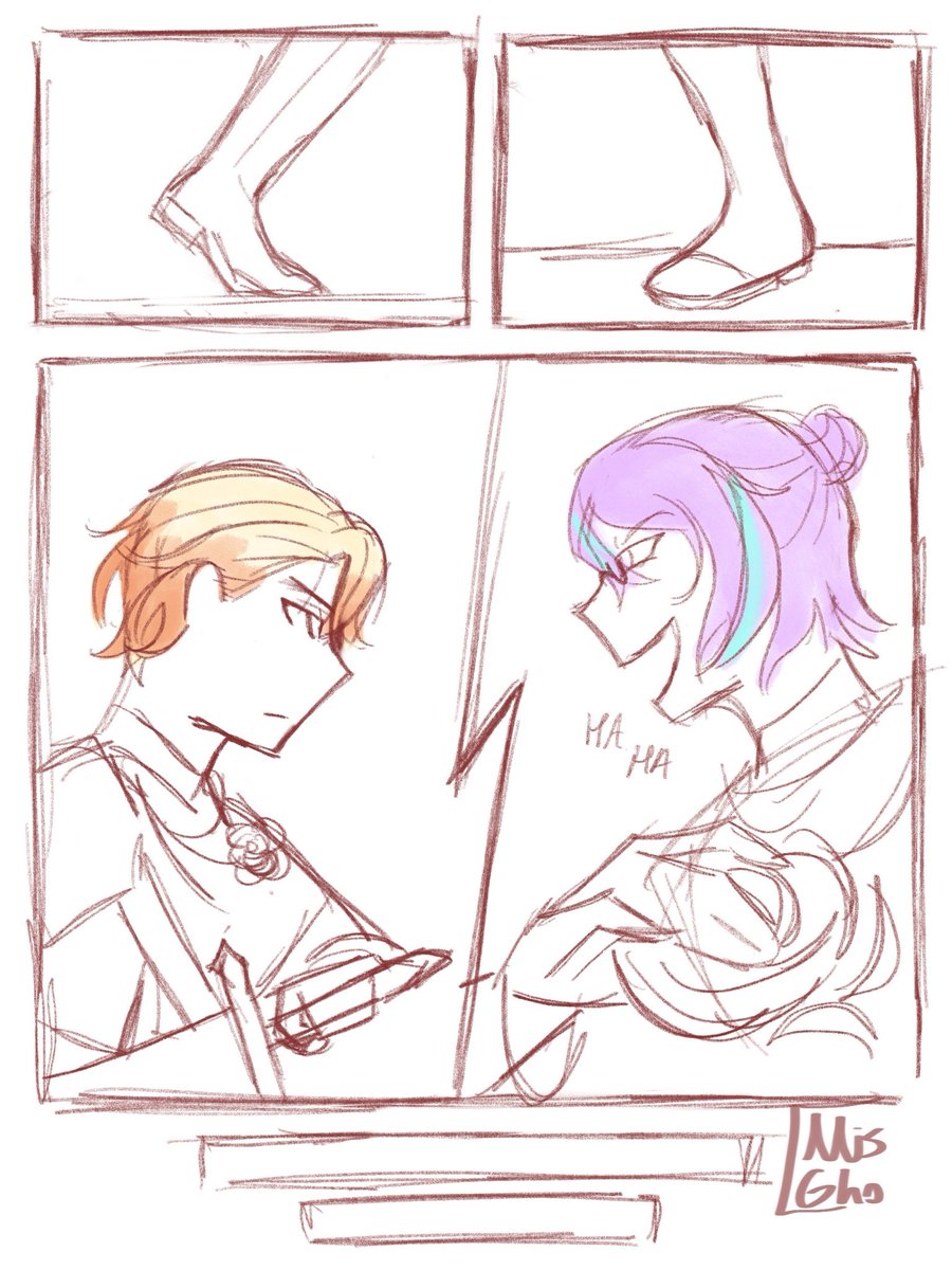Misgui_Ghost's tweet photo. Originally I planned a comic for pride month but later scrapped it. So here are the sketches (1/2)
#Prsk_FA https://t.co/bYGWBI9FcP